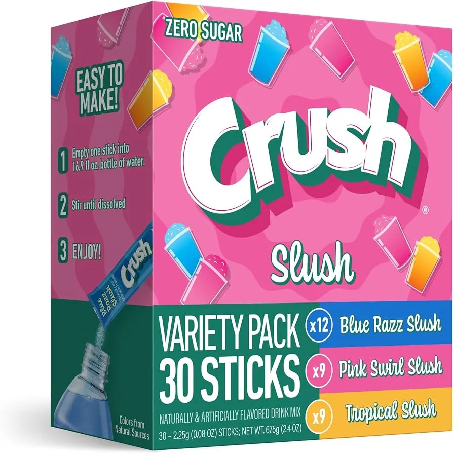Crush STG Powder Mix Slush Variety Pack 6x30CT