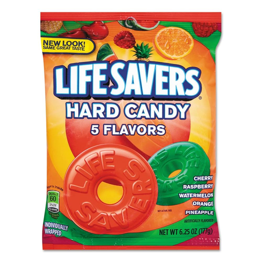 [LZFP] Life Savers Hard Candy 5 Flavour Peg Bag12x6.25oz