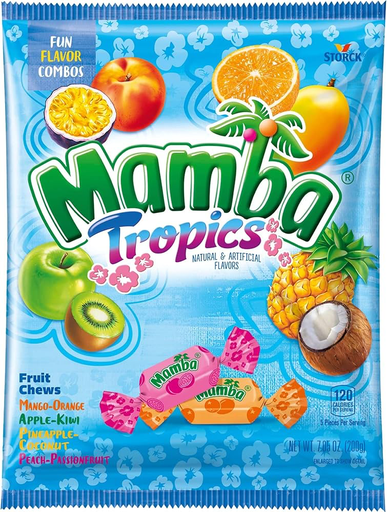 [MTFCC] Mamba Tropical Fruit Chew 12x3.52oz