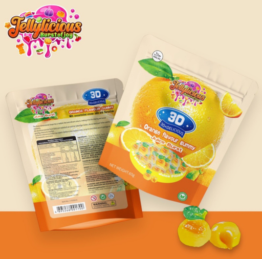 Jellylicious 3D Peelable Orange 12x65g