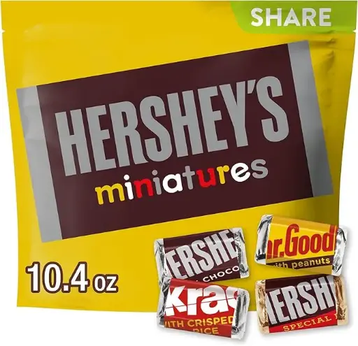 [HMACCS] HERSHEY'S Miniatures Assorted Chocolate Candy Share Pack, 10.4 oz 16x294g