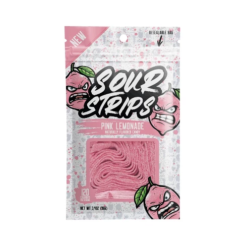 [SSPL] Sour Strips Pink Lemonade 12x96g