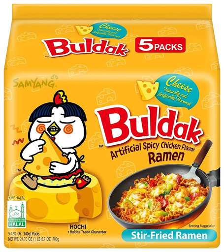 [SBCR] Samyang Buldak Cheese Ramen Noodle 5x8x135g