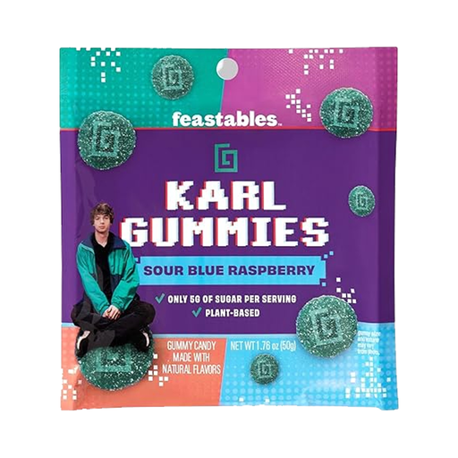 [MBFSGBR] Mr Beast Feastable Sour Gummies Blue Raspbery 8 CT