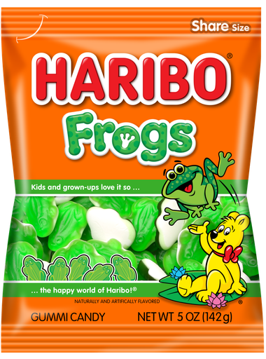 [HF] Haribo Frogs Peg Bag 12x142g