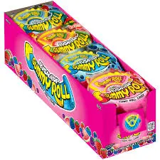 [BPPGRC] Bazooka Push Pop Gummy Roll Candy 8x39g