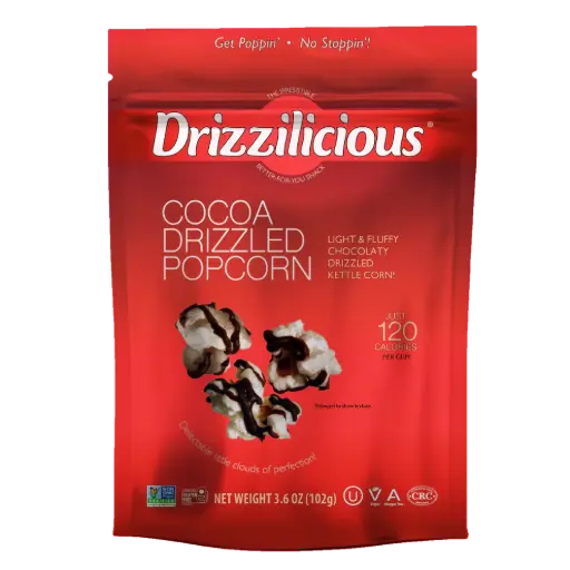 Drizzilicious Popcorn Drizzled Chocolate 10x3.60oz					 