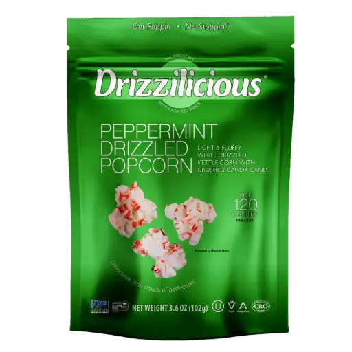 Drizzilicious Popcorn Drizzled Peppermint 10x3.6oz				 