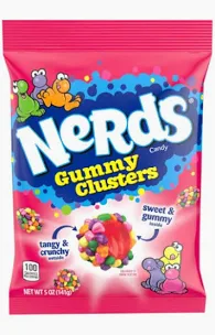 Nerds Gummy Rainbow Peg Bag 12x3oz