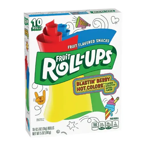 [BCFRUBB] Betty Crocker Fruit Roll-ups Blastin' Berry Hot Colors 10x141g